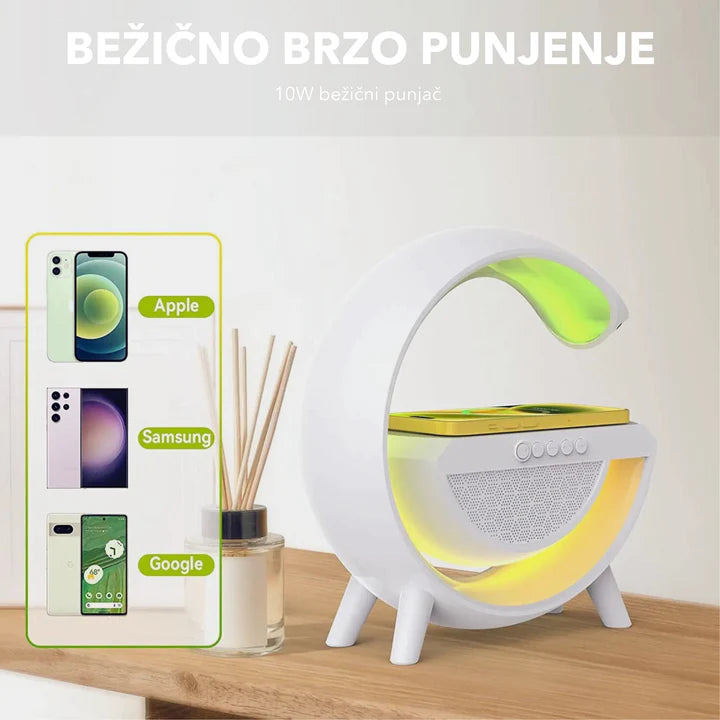 RGB LED Lampa - BEŽIČNI PUNJAČ i ZVUČNIK